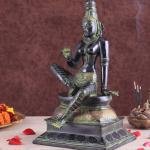 Pure Brass Seated Parvati Idol - 12" Black Green Tone | Divine Feminine Energy | Intricate Craftsmanship | Sacred Space Decor | Invoke Grace & Wisdom